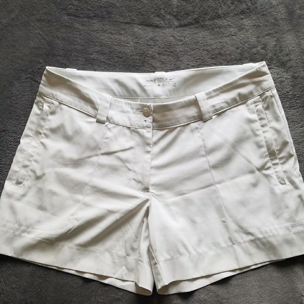 White Nike Golf Dri-Fit shorts size 10